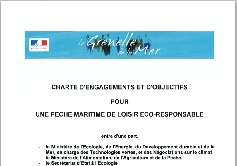 Charte Pêche de loisir en mer du 7 juillet 2010
